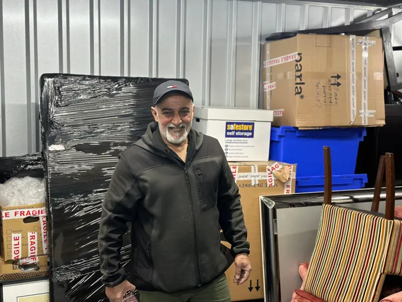 Furniture professionally wrapped and protected for moving